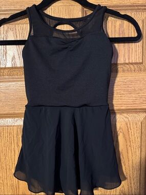 Bloch Black Girls' Dance Leotard Dress with Skirt